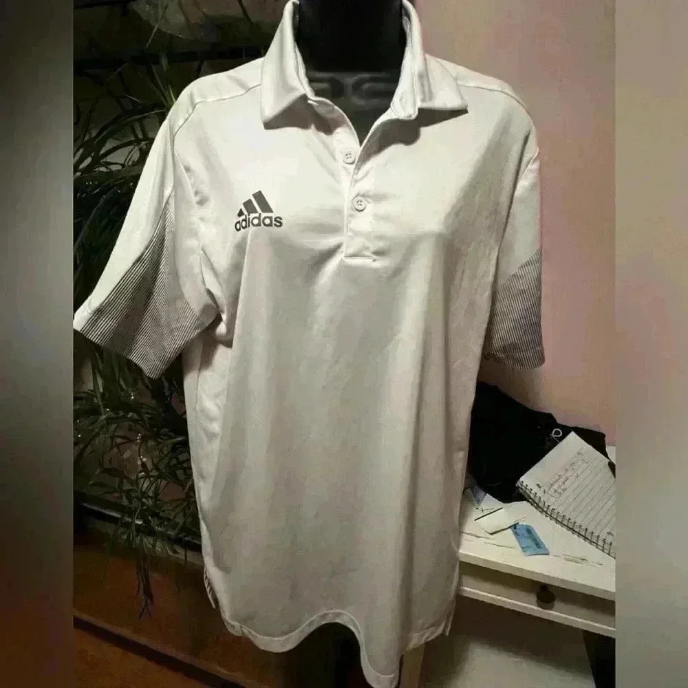 Adidas Men's Sz M Golf Tennis Collar Polo Athletic Shirt Sideline 21 Primeblue